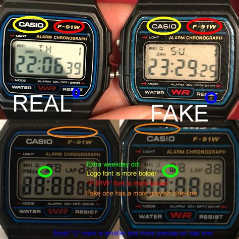 fake casio watch f-91w|PSA: How to spot a fake F.